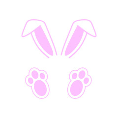 Rabbit icon vector set. Easter illustration sign collection. Hare symbol or logo.