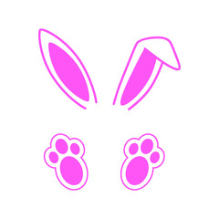Rabbit icon vector set. Easter illustration sign collection. Hare symbol or logo.