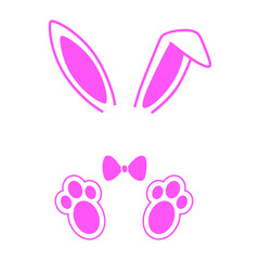 Rabbit icon vector set. Easter illustration sign collection. Hare symbol or logo.