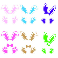 Rabbit icon vector set. Easter illustration sign collection. Hare symbol or logo.