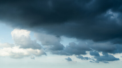 Naklejka na ściany i meble Dramatic sky with storm clouds