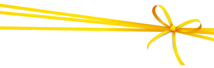 yellow colored ribbon bow