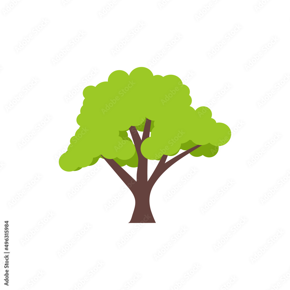 Wall mural tree logo icon design template vector
