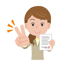 免許資格を取得する女性