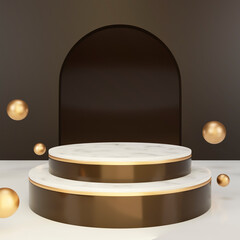 3d render elegant podium sale 