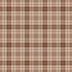 Brown checkered pattern. Seamless digital texture for fabric.