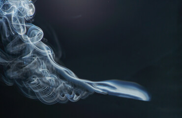 smoke on black background