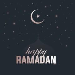 Happy Ramadan Islamic background. Islamic kareem card illustration, Islam muslim vector for greeting.