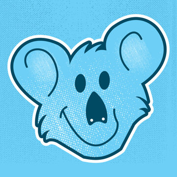 A Cute, Smiling Koala Face In Vector Art