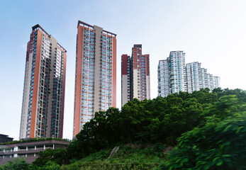 Fototapeta na wymiar Modern apartment buildings in the city