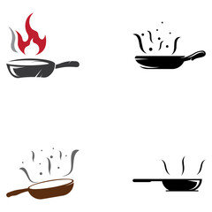 Logos for cooking utensils, cooking pots, spatulas and cooking spoons. Using a vector illustration template design concept.