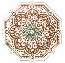 Ornamental designs, Portrait from Oman 100 Rials 1970 Banknotes.