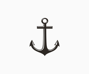 Anchor vector icon. Ship anchor vector graphic design.	