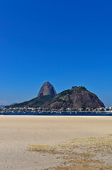 Sugarloaf Mountain seen from Botafogo Beach, Rio de Janeiro, Brazil 