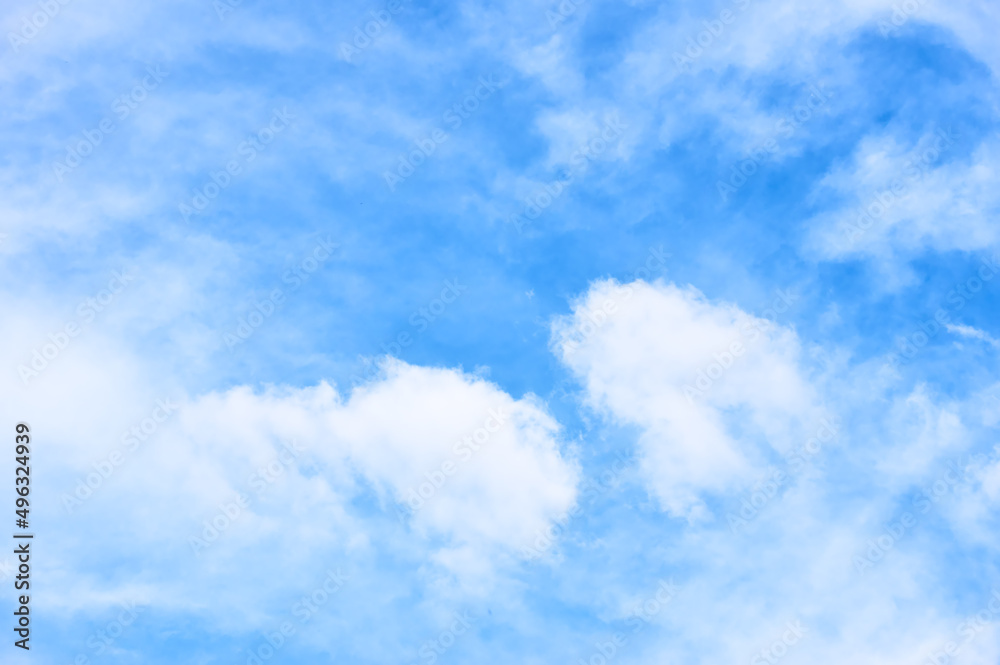 Wall mural blue sky with clouds - background
