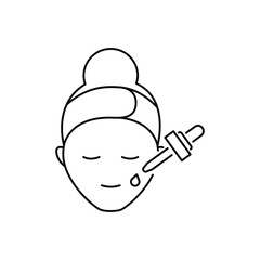 Set of beauty icons. Adjustable contours. For bloggers, cosmetic advertising design and hairdressers, stylists, healers, beauty salons or beauticians