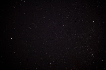 Night sky long exposure of the starry sky. Romantic gorizontal space background