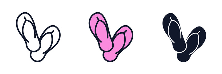 flip flops icon symbol template for graphic and web design collection logo vector illustration