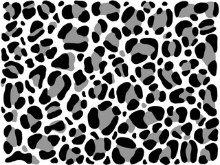 Fond motifs léopard. Répétition de textures noir et blanc
