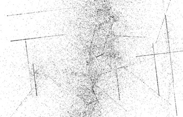 Dark Messy Dust Overlay Distress Background. Easy To Create Abstract Dotted, Scratched, Vintage Effect With Noise And Grain 