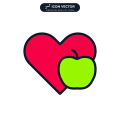 healthy icon symbol template for graphic and web design collection logo vector illustration