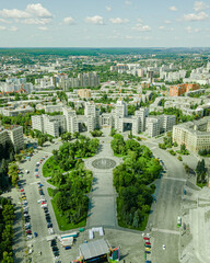 View from above on the square in Kharkov