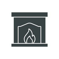Fireplace icons  symbol vector elements for infographic web