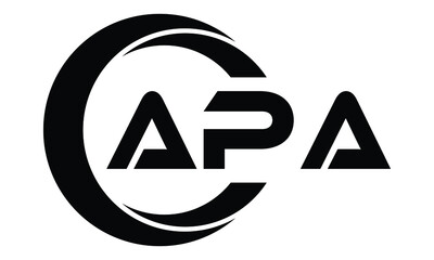 APA swoosh logo design vector template | monogram logo | abstract logo | wordmark logo | lettermark logo | business logo | brand logo | flat logo. - obrazy, fototapety, plakaty