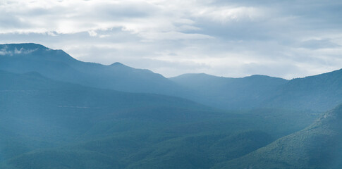 Fototapeta premium Landscape of sky and mountains