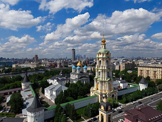 View to Novospassky monastery in Moscow, Russia. Date of foundation - 1490	