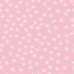 Ditsy flowers vector seamless pattern. Vintage floral surface design. Retro styled botanical background. Modern print for fabric, paper