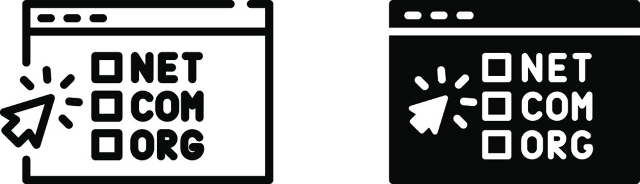 Top level domain icon , vector