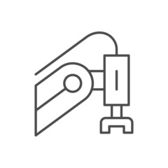 Robotic equipment line outline icon