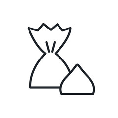 Bonbon icon. Chocolate candies and sweets isolated line icons