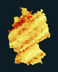 Germany colorful vector map silhouette
