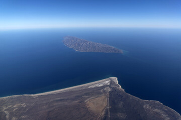 cerralvo cousteau island baja california sur aerial