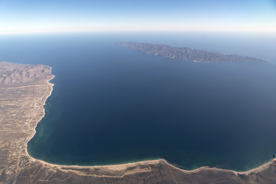 cerralvo cousteau island baja california sur aerial