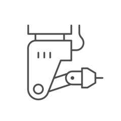 Robotic equipment line outline icon