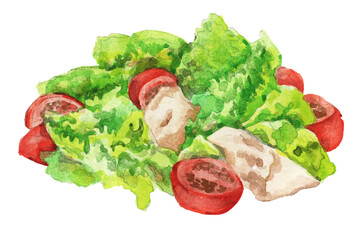 watercolor sketch of fresh side dish