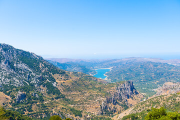 Fototapeta na wymiar landscape of crete, top view, Crete island in Greece.
