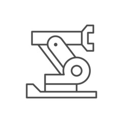 Robotic equipment line outline icon