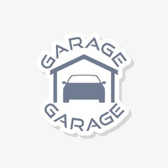 Obraz premium Car service garage icon sticker