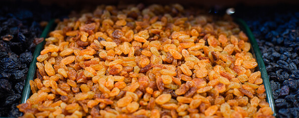 raisins a dried grape in a market