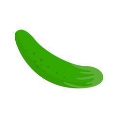 Cucumber, vegetable. Flat vector illustration in cartoon style