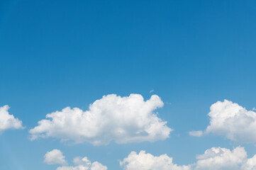 Beautiful blue sky withwhite clouds.