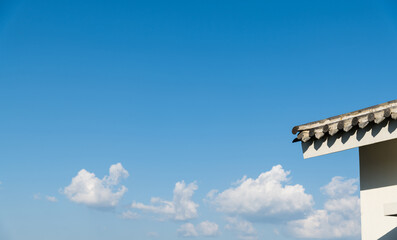 Close up of the eave of Chinese ancient architecture