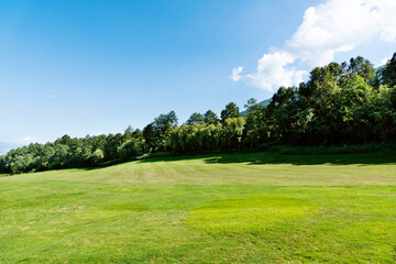 Fototapeta na wymiar Landscape of golf course in the countryside