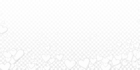 Obraz premium White heart love confettis. Valentine's day fallin