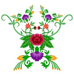 illustration of flowers for decoration or embroidery