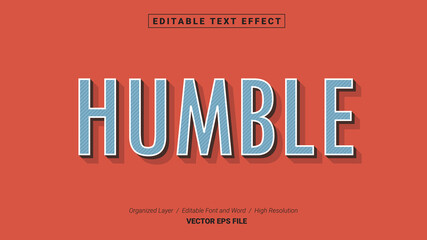 Editable Humble Font Design. Alphabet Typography Template Text Effect. Lettering Vector Illustration for Product Brand and Business Logo.